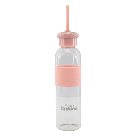 Image of Smily Kiddos Glass bottles with Silicone Grip Pink