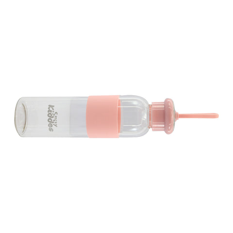 Image of Smily Kiddos Glass bottles with Silicone Grip Pink