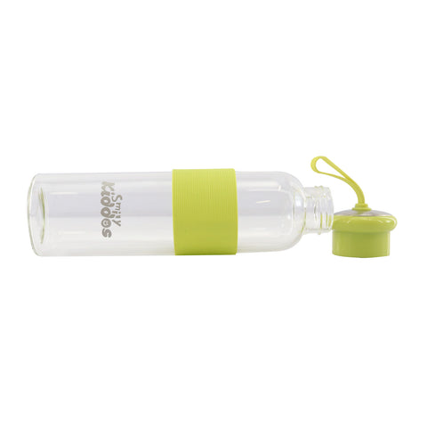 Image of Smily Kiddos Glass bottles with Silicone Grip Green