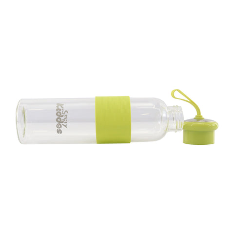 Image of Smily Kiddos Glass bottles with Silicone Grip Green