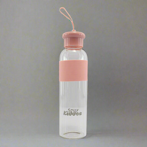 Image of Smily Kiddos Glass bottles with Silicone Grip Pink