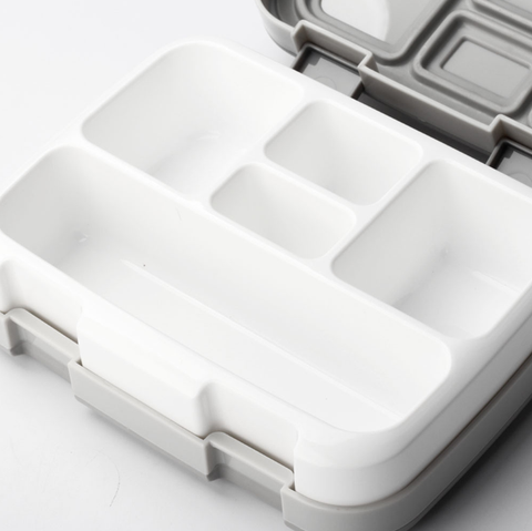 Image of Smily Kiddos Bento Lunch box -Grey
