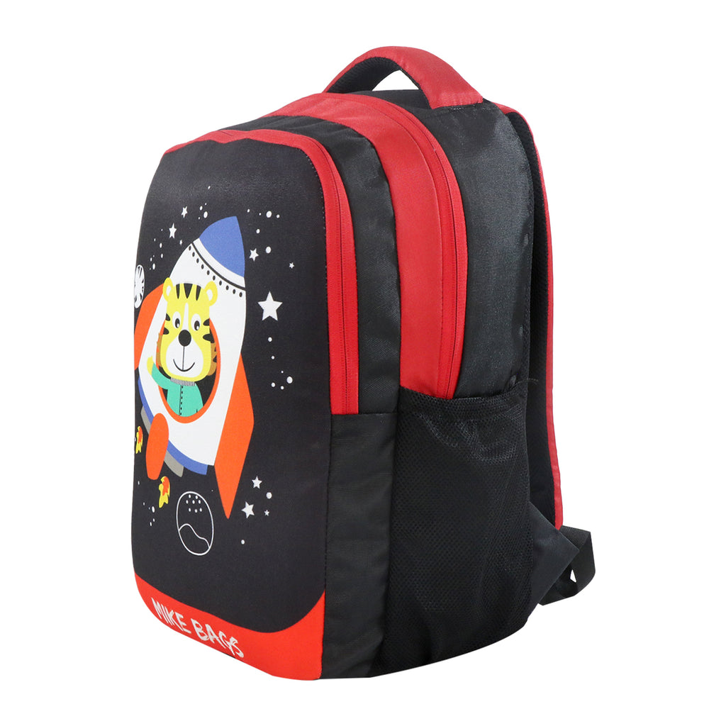 Mike pre school Backpack  Space Tiger-Black and Red"
