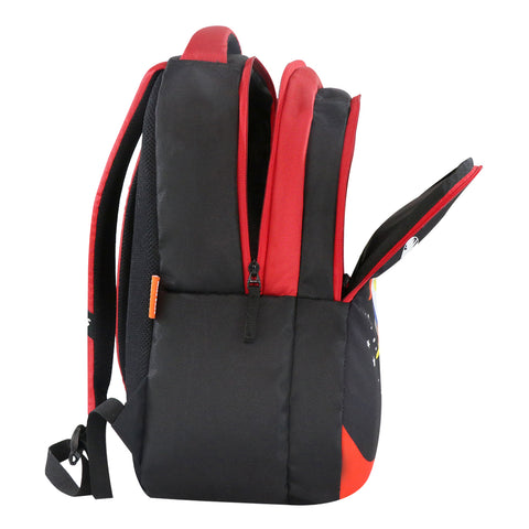 Image of Mike pre school Backpack  Space Tiger-Black and Red"
