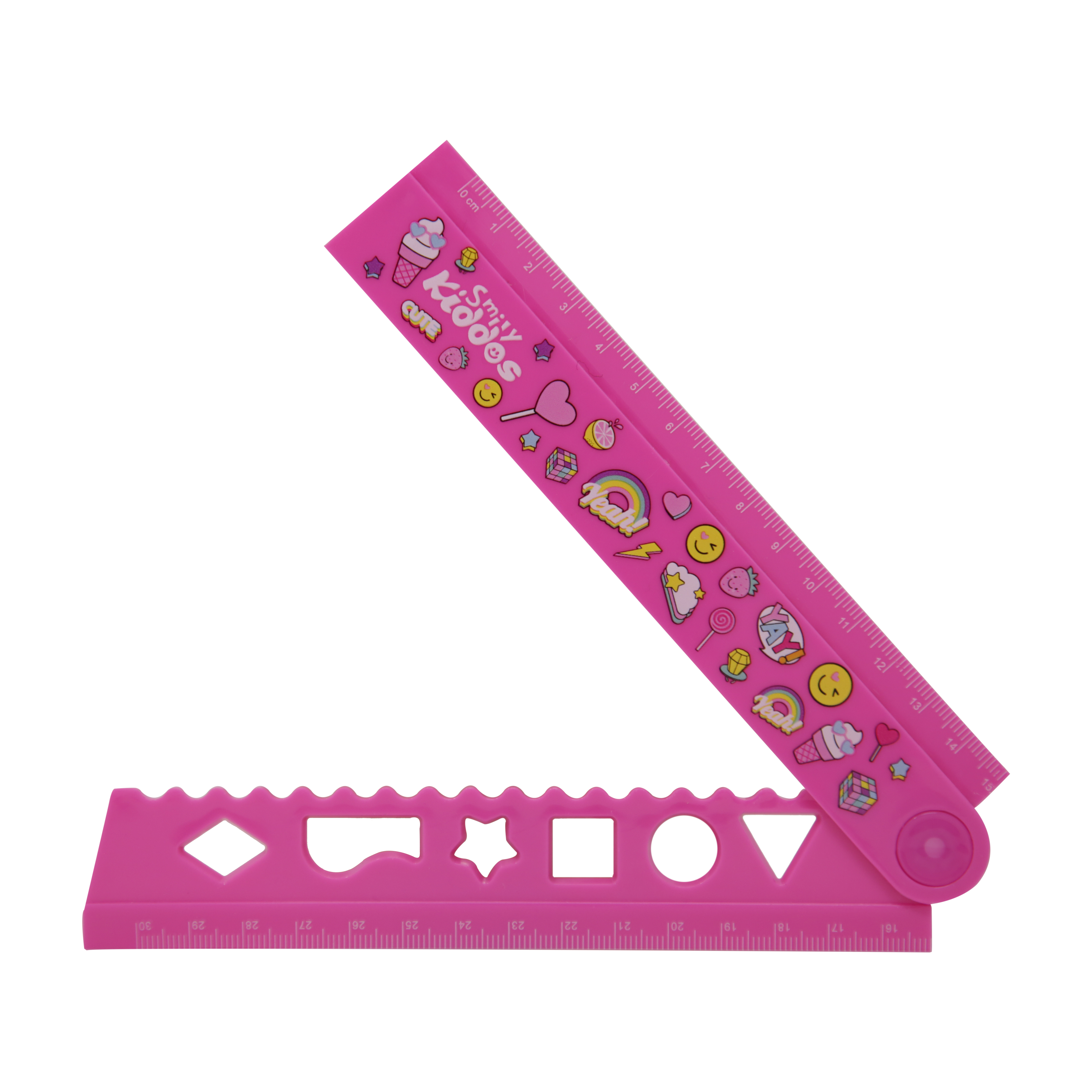 Smily Kiddos Fold Up Ruler Pink