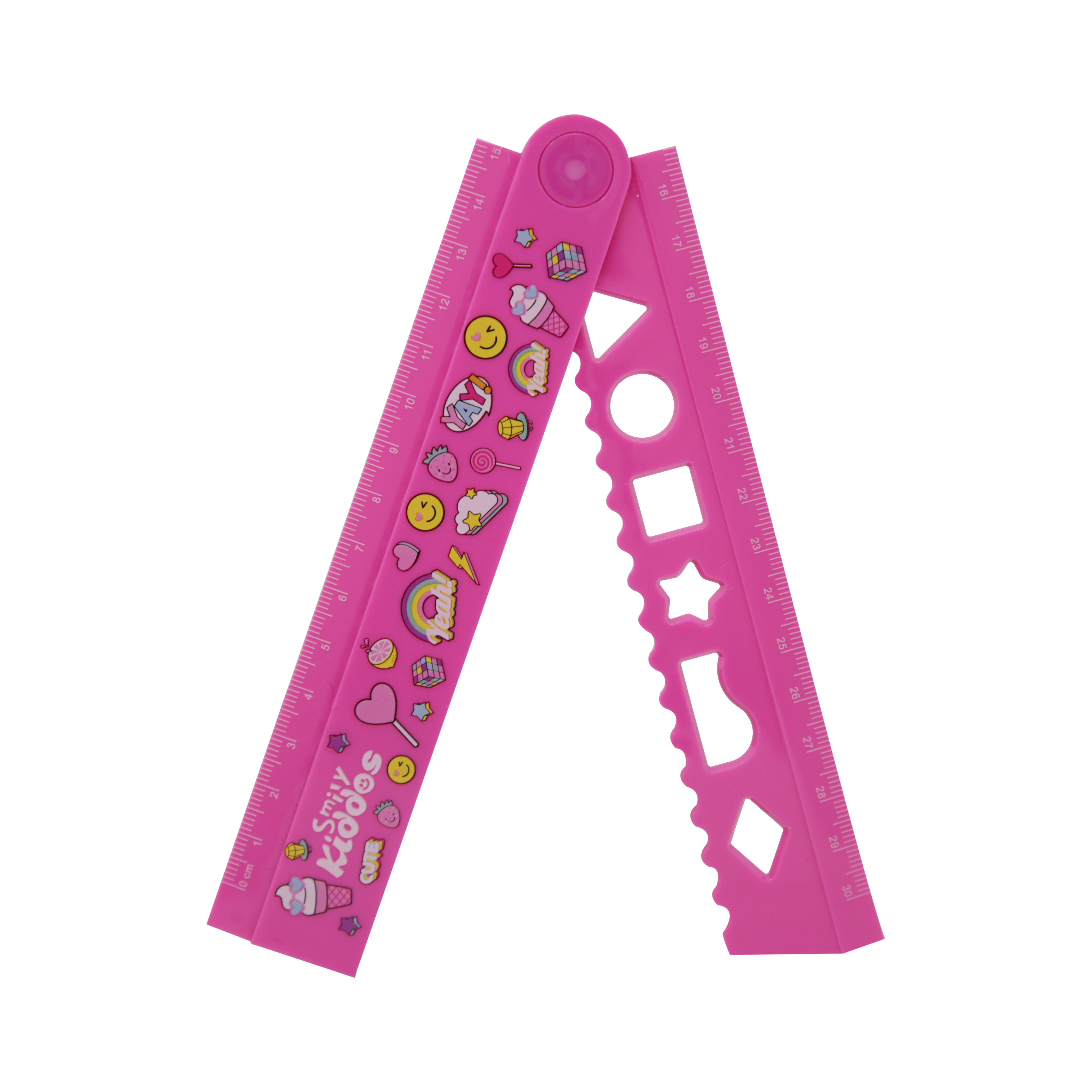 Smily Kiddos Fold Up Ruler Pink