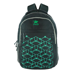 SIRIUS Laptop LTP 03 Backpack  geometric print GREEN & Black