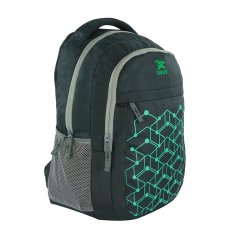 SIRIUS Laptop LTP 03 Backpack  geometric print GREEN & Black
