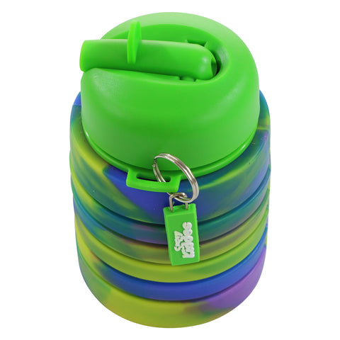 Image of Smily Kiddos Silicone Expandable Bottle - Lemon Green