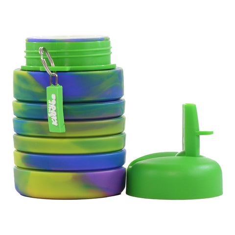 Image of Smily Kiddos Silicone Expandable Bottle - Lemon Green