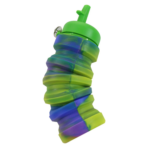 Image of Smily Kiddos Silicone Expandable Bottle - Lemon Green