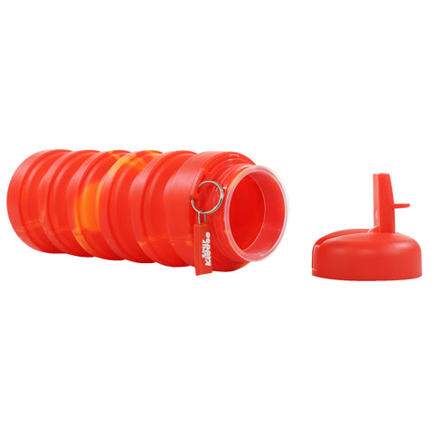 Image of Silicone Expandable & Foldable Water Bottle- Red