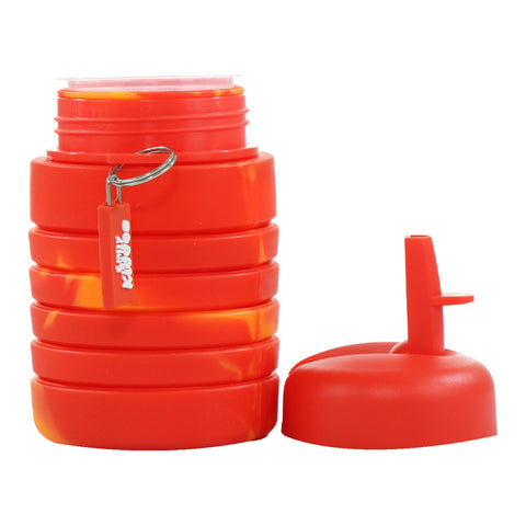 Image of Silicone Expandable & Foldable Water Bottle- Red