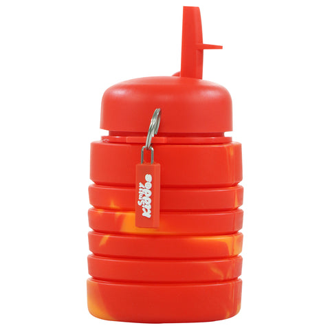 Image of Silicone Expandable & Foldable Water Bottle- Red