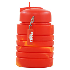 Smily Kiddos Silicone Expandable & Foldable Water Bottle- Red