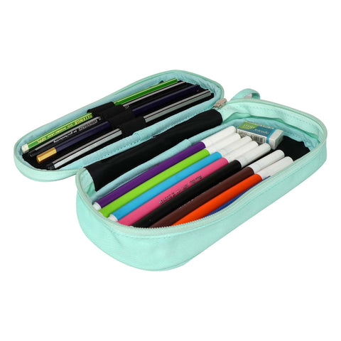 Image of Smily Kiddos Zipper Pencil Pouch Unicorn Sea - Green