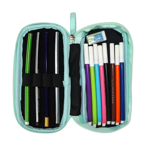 Image of Smily Kiddos Zipper Pencil Pouch Unicorn Sea - Green