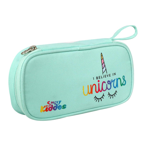 Image of Smily Kiddos Zipper Pencil Pouch Unicorn Sea - Green