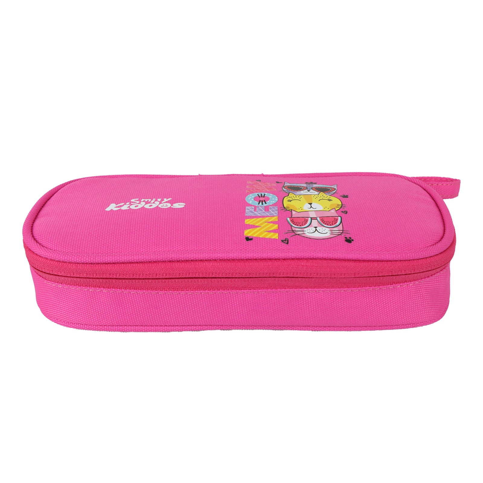 Smily Kiddos Zipper Pencil Pouch Meow Kitty Dark Pink