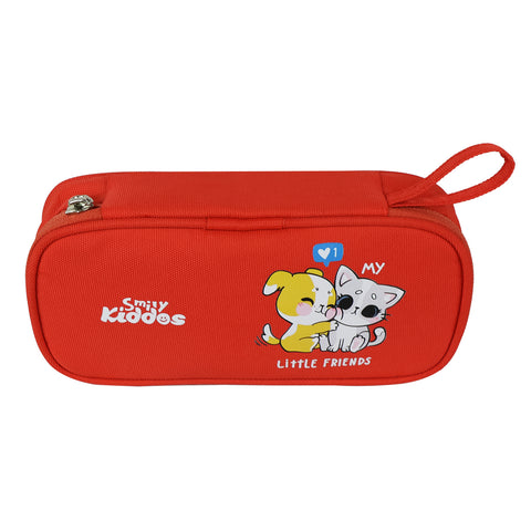 Image of Smily Kiddos Zipper Pencil Pouch Kitty - Red