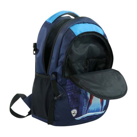 Image of Smily Kiddos Backpack, Lunch Box, Water Bottle : Combo Blue