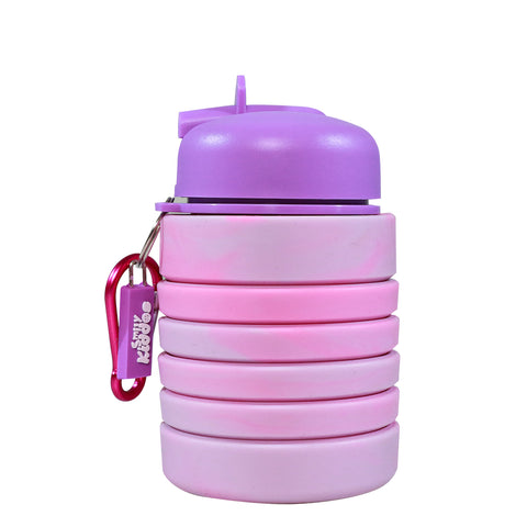 Image of Smily kiddos silicone Purple and Pink Water Bottle