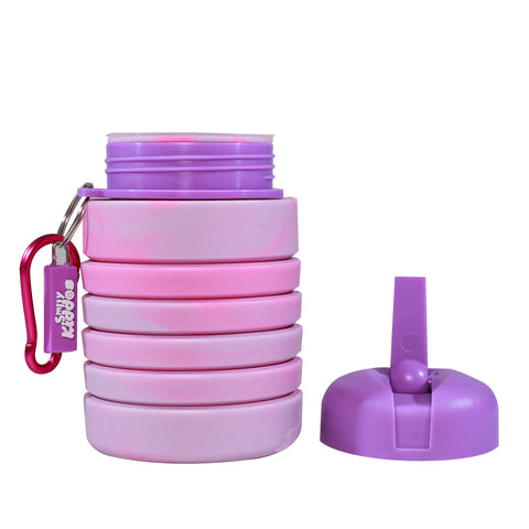 Image of Smily kiddos silicone Purple and Pink Water Bottle