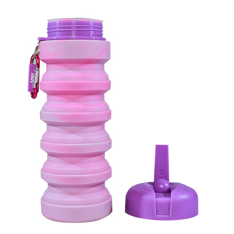 Image of Smily kiddos silicone Purple and Pink Water Bottle