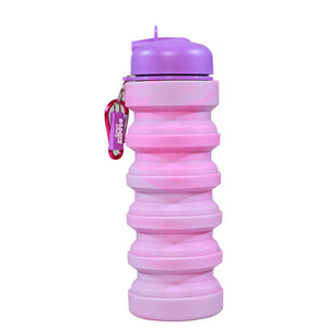 Smily kiddos silicone Purple and Pink Water Bottle