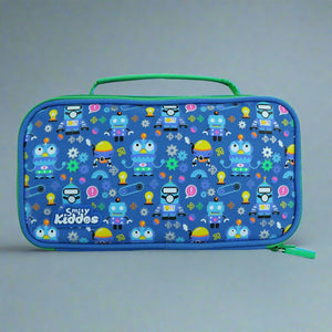 Smily Multipurpose Pencil Case Crazy Robo Theme Blue