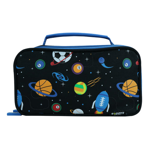 Image of Smily Multipurpose Pencil Case Space Theme Black