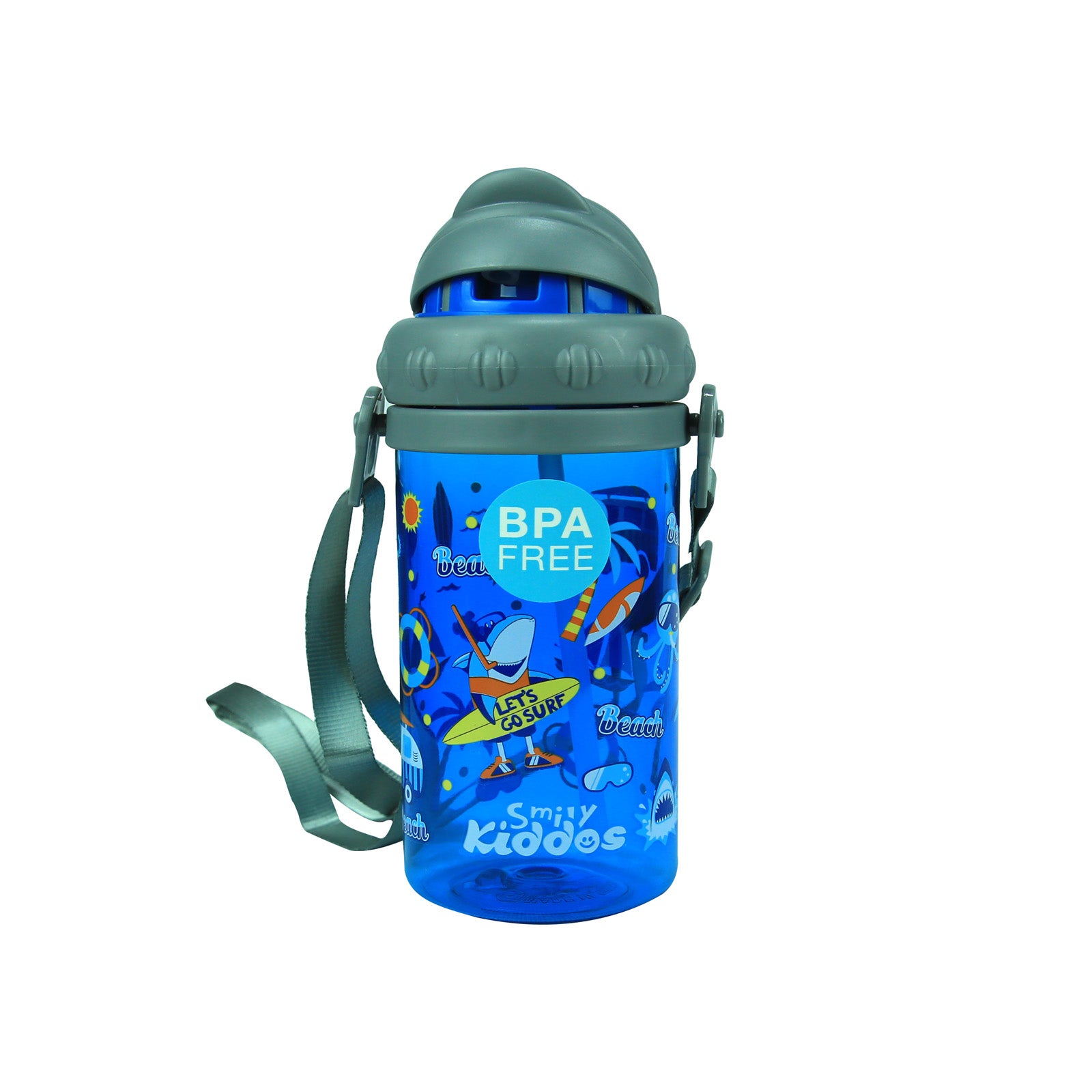 Smily Sipper Water Bottle Blue