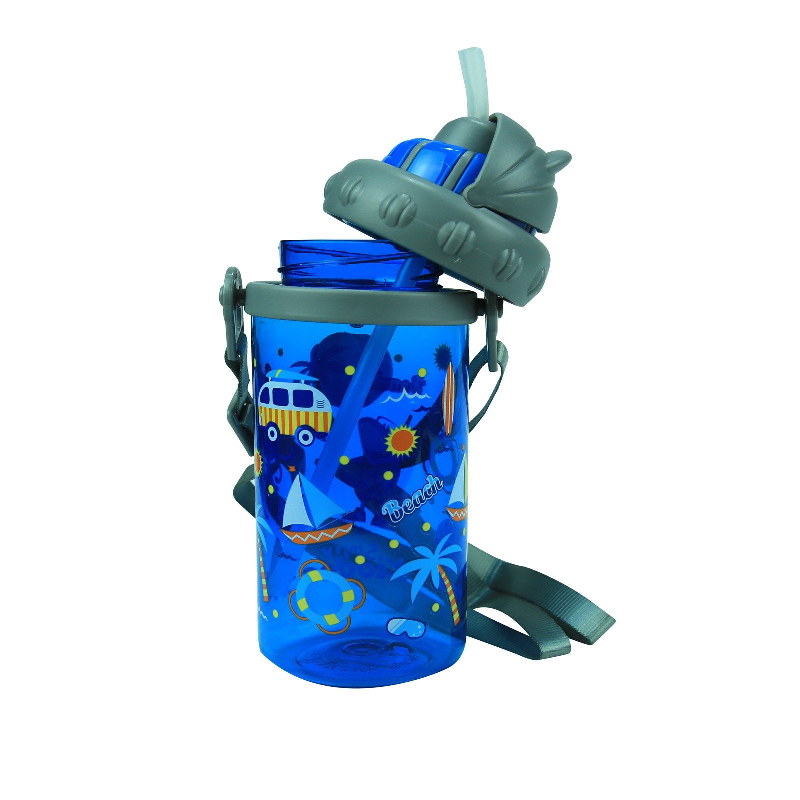 Smily Sipper Water Bottle Blue