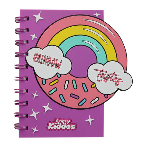 Image of Smily kiddos Spiral Notebook Rainbow Donut - Purple