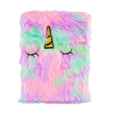 Image of Smily Kiddos Serene Unicorn theme fluffy Notebook Pink