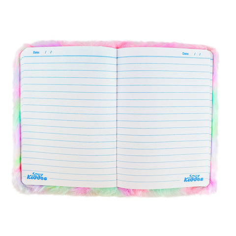 Image of Smily Kiddos Serene Unicorn theme fluffy Notebook Pink