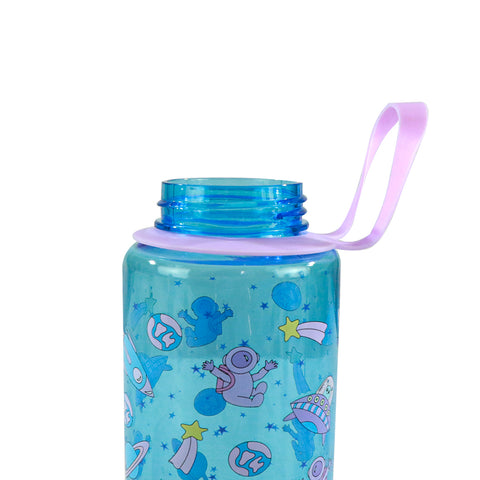 Image of Smily kiddos Sports water bottle space theme light blue