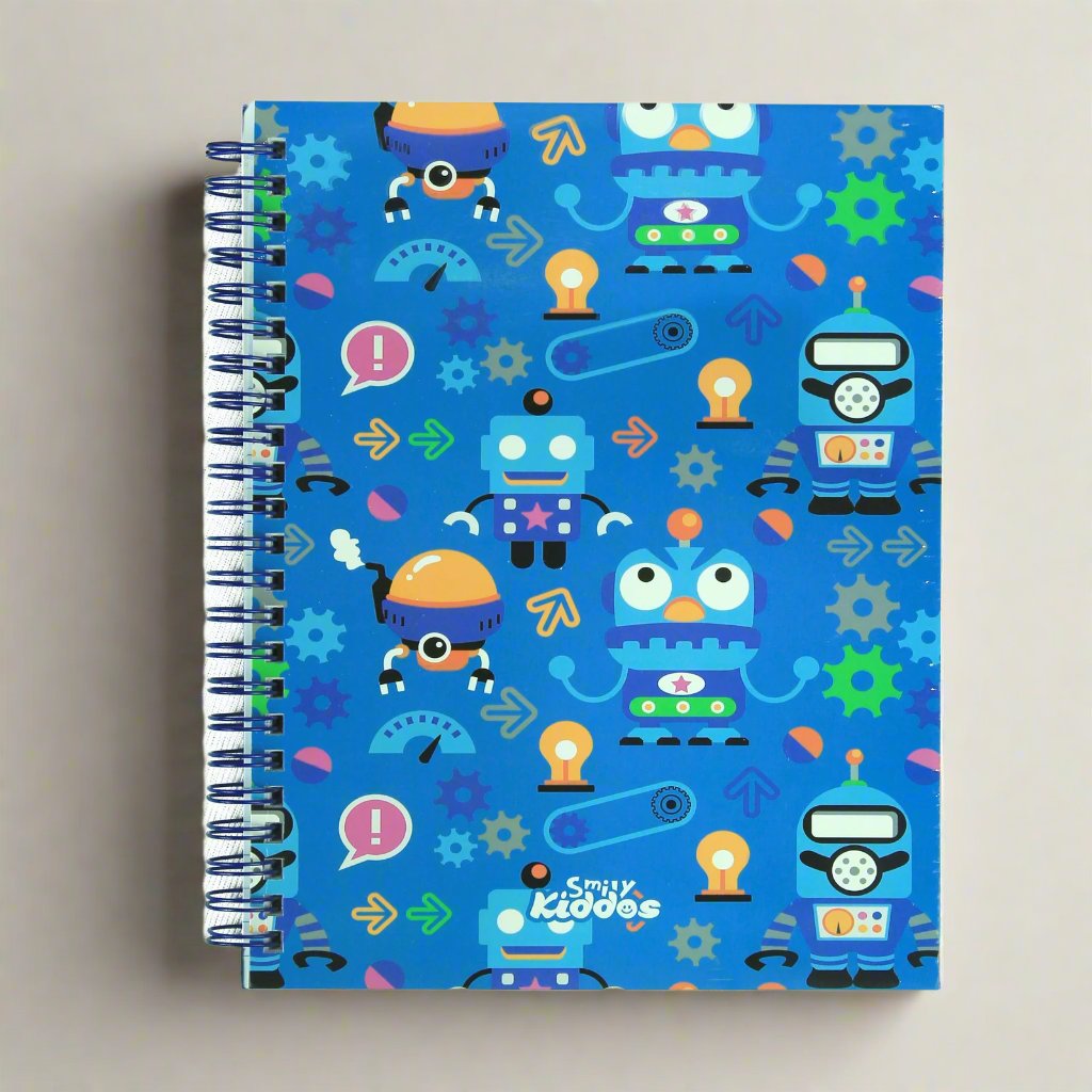 Smily A5 Lined Notebook Blue