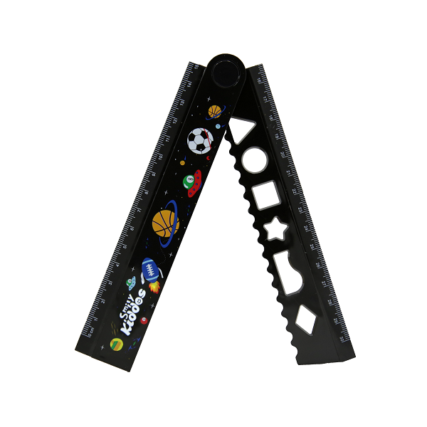 Smily Kiddos Fold Up Ruler Black