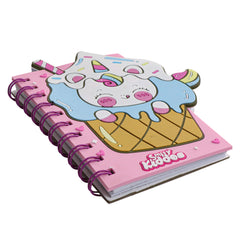 Smily kiddos Spiral Notebook Ice cream Unicorn - Light Pink