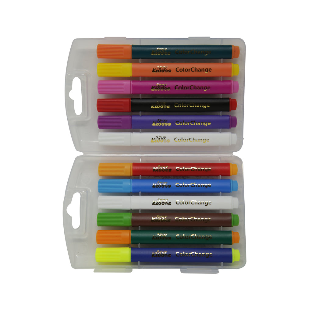 Smiggle - Markers magically change colours - 12 pack of markers that makes  24 colours! 10 coloured and 2 colour change markers!   -magic-marker