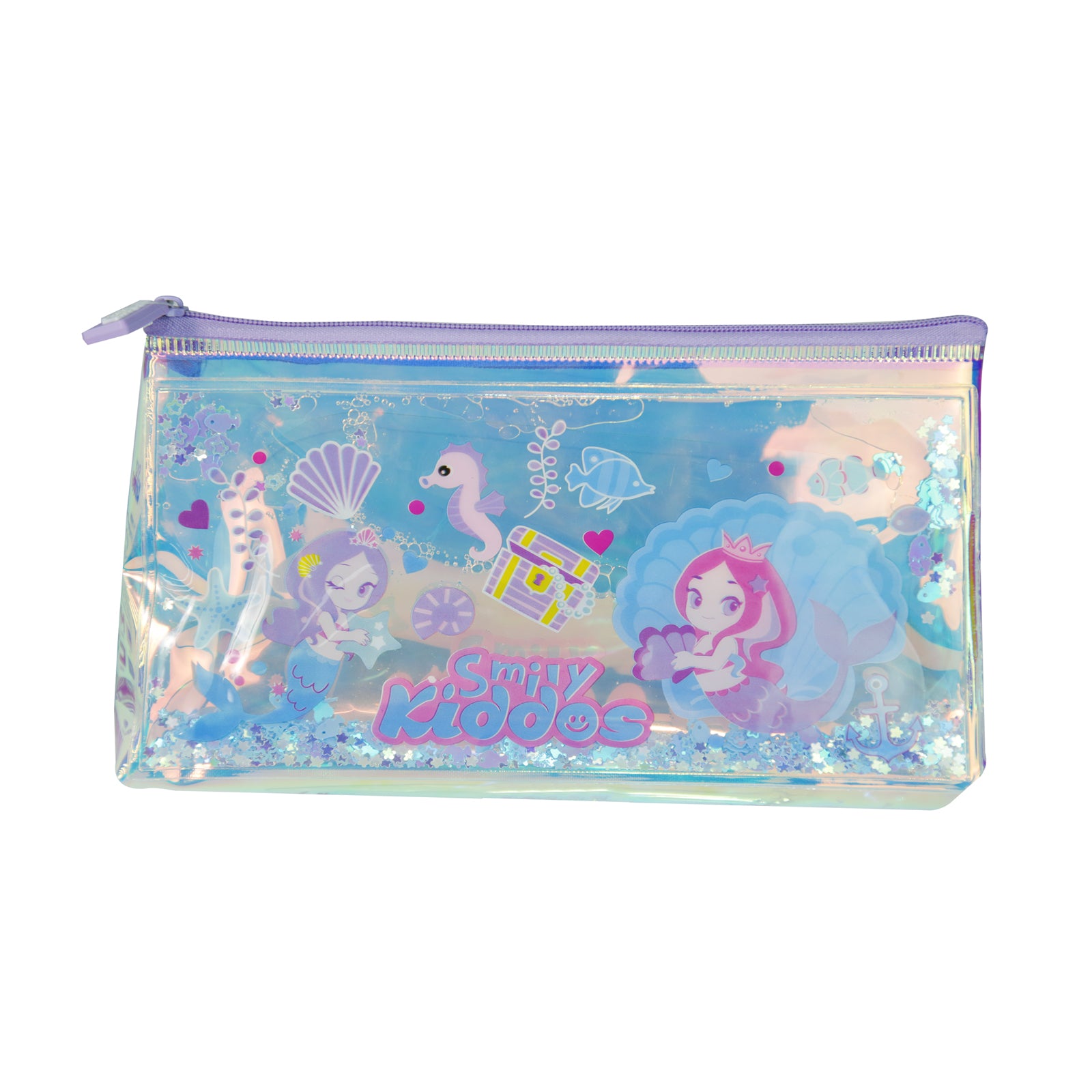 Smily Kiddos Mermaid Pencil Pouch with Drift Glitter