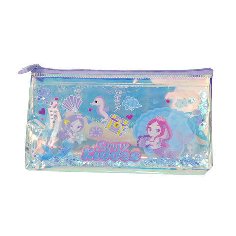 Image of Smily Mermaid Pencil Pouch with Drift Glitter