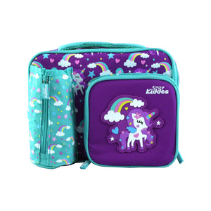 Smily Multi Compartment Lunch Bag Purple