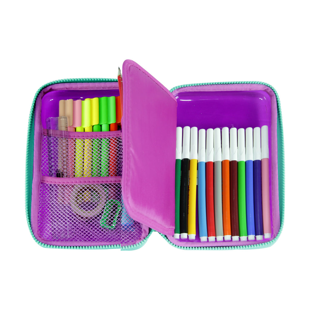Smily Pvc Pencil Case Purple