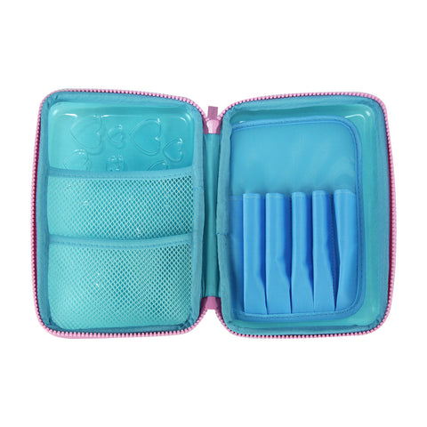 Image of Smily Pvc Pencil Case Light Blue