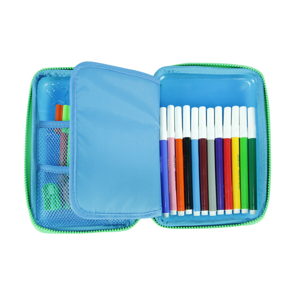 Filled outlet pencil case