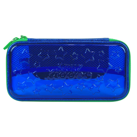 Image of Smily PVC Small Pencil Case Blue