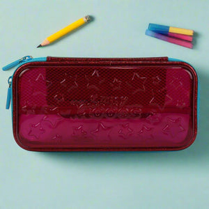 Smily PVC Small Pencil Case Pink