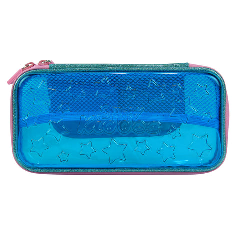 Image of Smily PVC Small Pencil Case Light Blue
